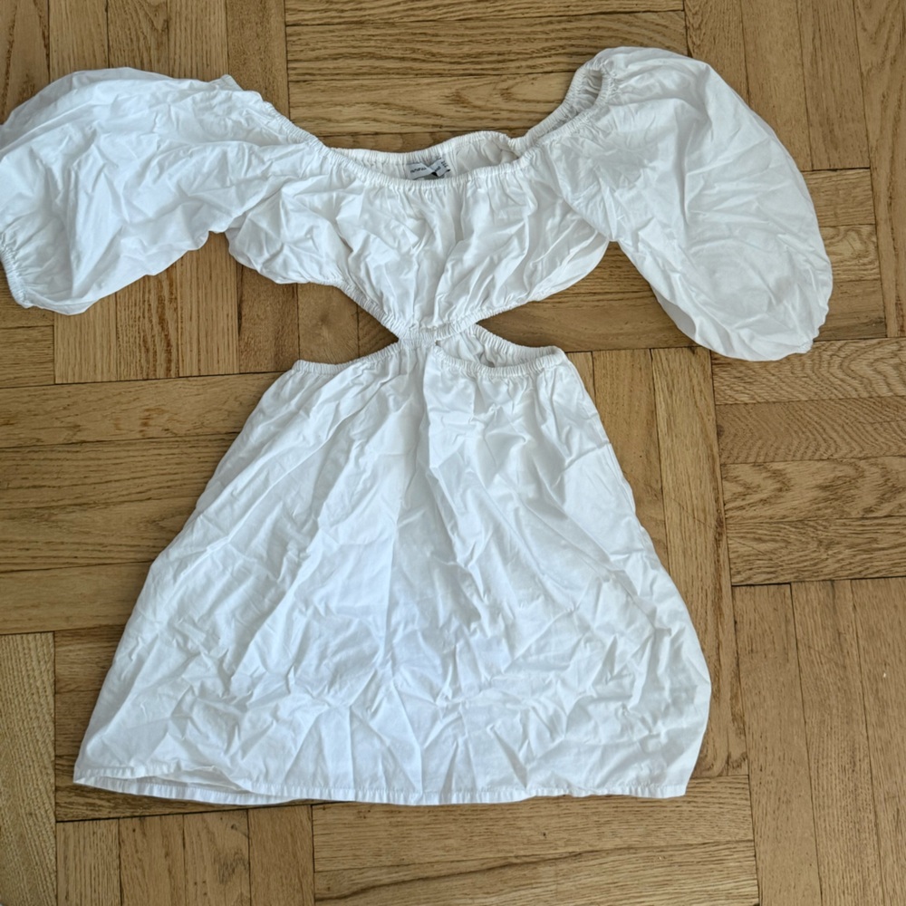 Faithfull the Brand white Ruched mini dress